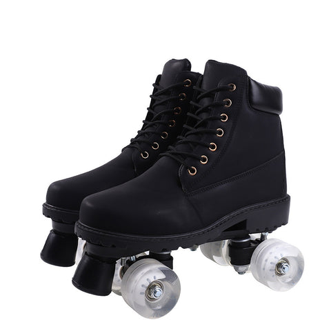 Double Row Skates, Double Row Pulleys, Four-roller Skates, Roller Skating Flashing Wheels
