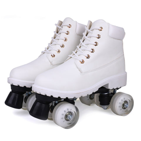 Double Row Skates, Double Row Pulleys, Four-roller Skates, Roller Skating Flashing Wheels
