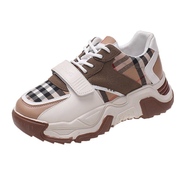 Ladies' Check Velcro Casual Sneakers