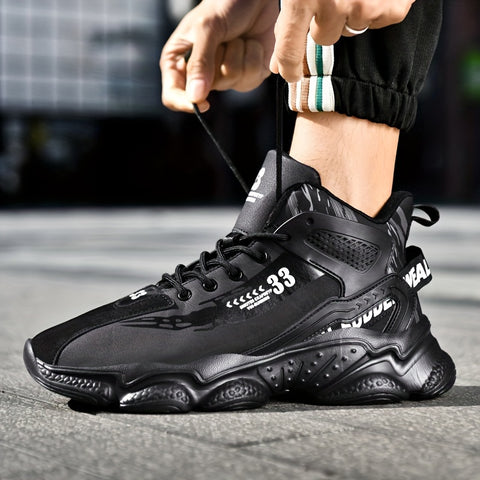 Men's Comfortable Basketball Sneakers - Breathable, Non-Slip, Lace-Up Casual Shoes for All Seasons