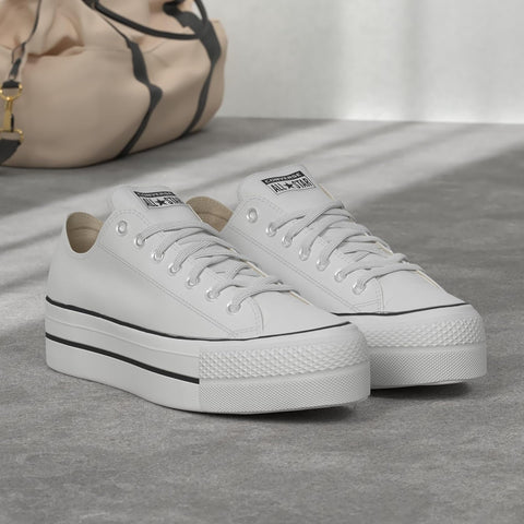 Women'S Chuck Taylor All Star Lift Platform Leather Low Top Sneaker