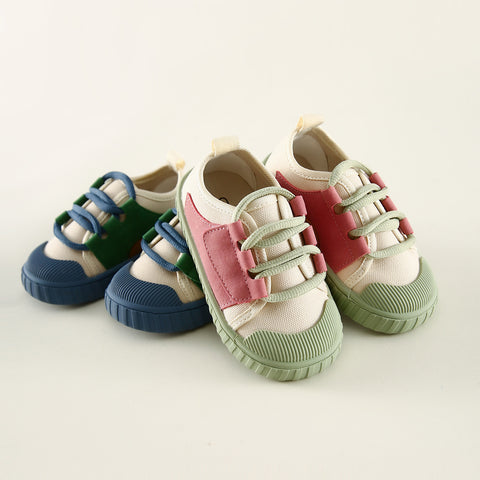 Comfortable Contrast Color Lace-up Casual Spring And Autumn Thin Sneakers