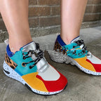 Color block casual sneakers