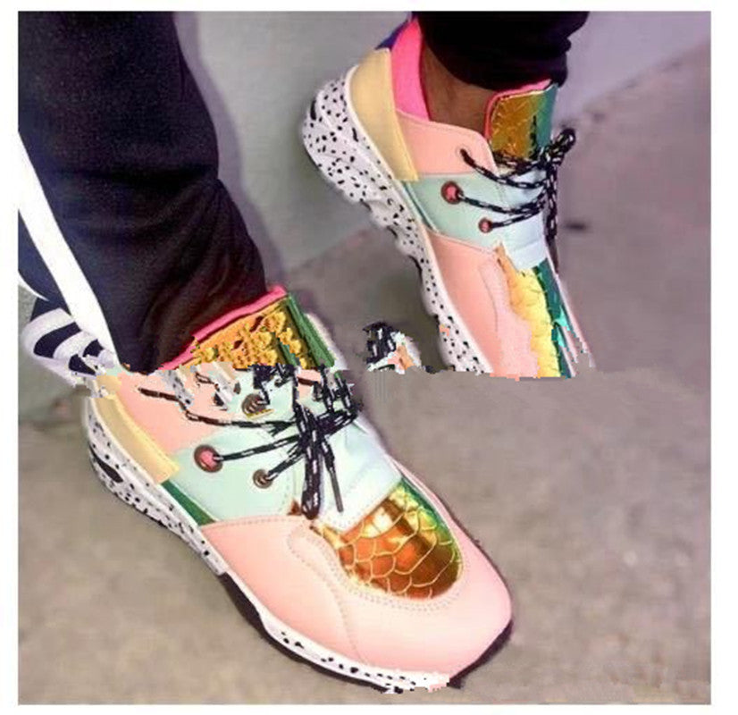 Color block casual sneakers