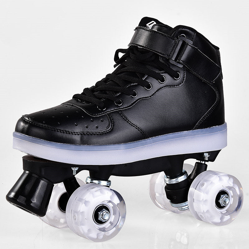 Led Rechargeable Double-Row Roller Skates