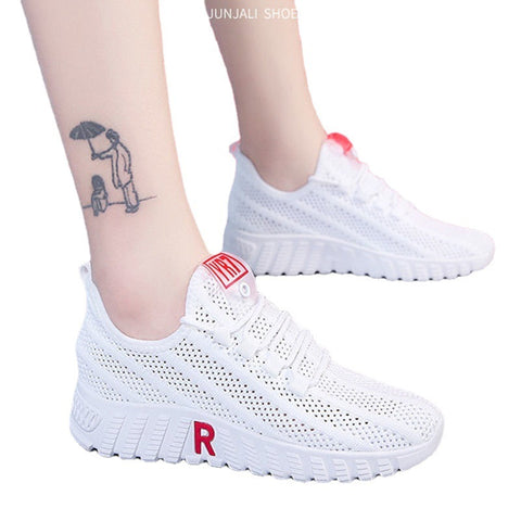 Women's Tennis Shoes Bottom Sneakers Gym Female Sport Walking Breathable Mesh Women's Sneakers Lightweight Sports Running Shoes