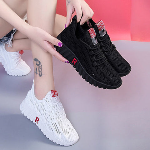 Women's Tennis Shoes Bottom Sneakers Gym Female Sport Walking Breathable Mesh Women's Sneakers Lightweight Sports Running Shoes