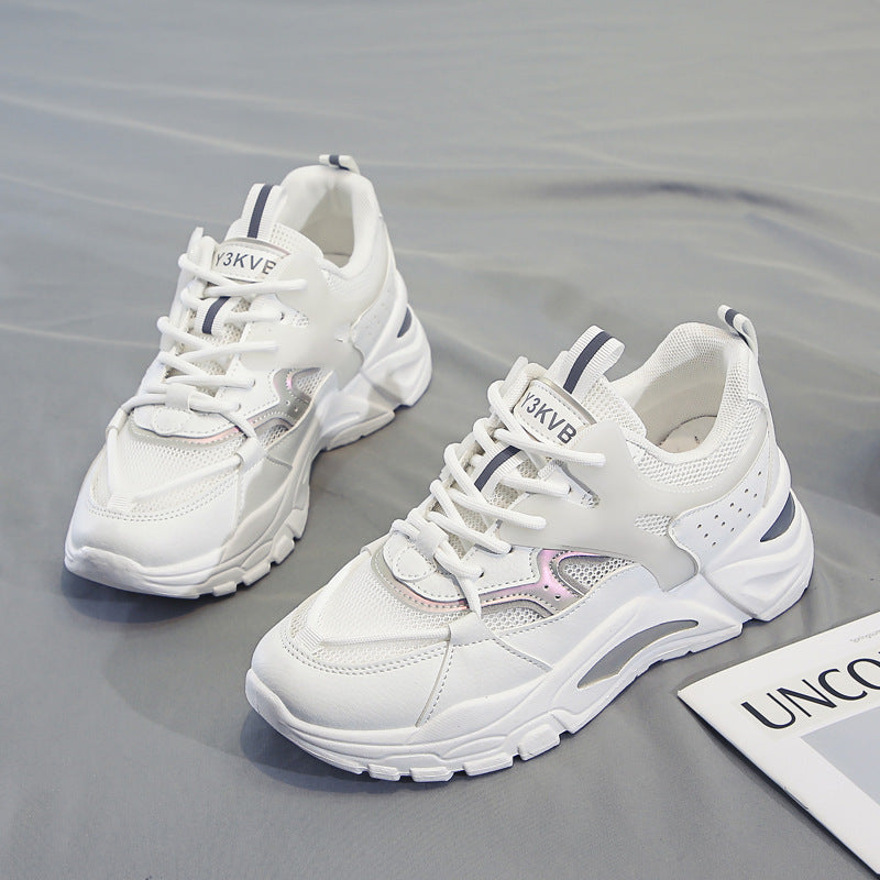 Fashionable Breathable Mesh Platform Sneakers