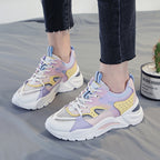 Fashionable Breathable Mesh Platform Sneakers