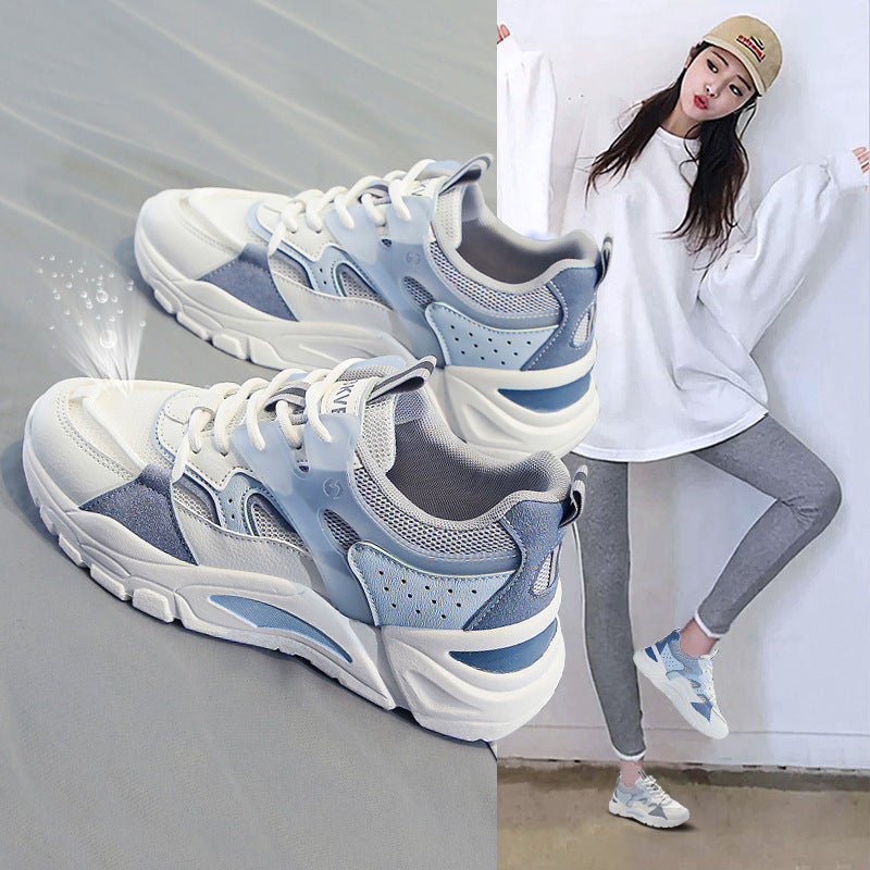 Fashionable Breathable Mesh Platform Sneakers