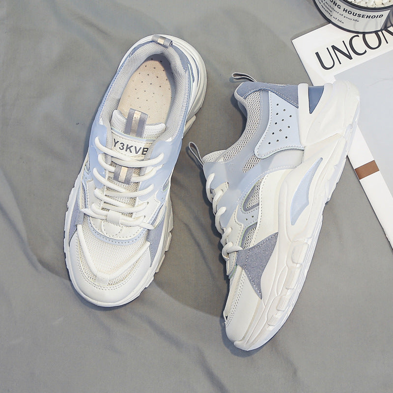 Fashionable Breathable Mesh Platform Sneakers