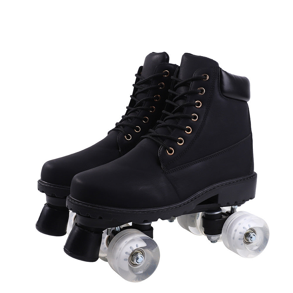 Double Row Skates, Double Row Pulleys, Four-roller Skates, Roller Skating Flashing Wheels