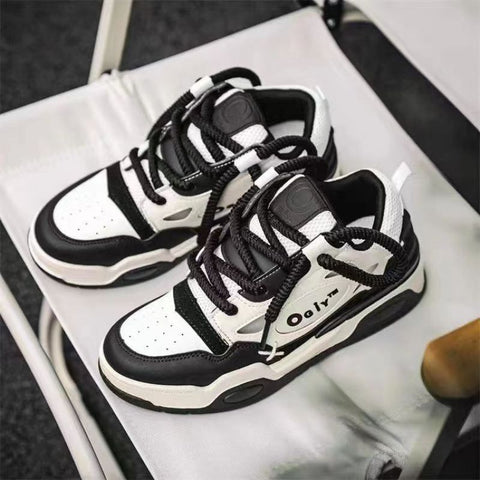 Women's Fashionable Round Toe Muffin Bottom Mid Heel Sneakers