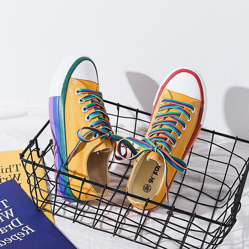 Rainbow White Shoes