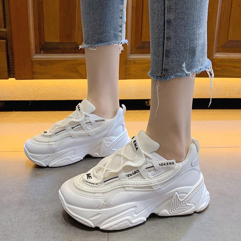 Dad Shoes Women's New Women's Shoes Thick-soled Casual Women's Student Tennis Sneakers