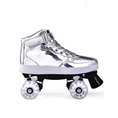 Led Rechargeable Double-Row Roller Skates