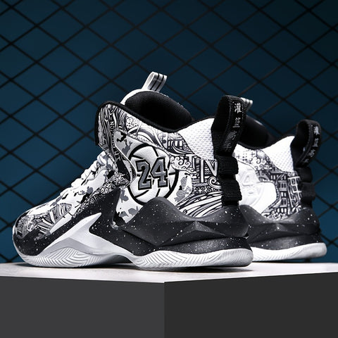 Men's High-Top Basketball Sneakers - Comfortable, Non-Slip, Durable Lace-Up Sneakers for All Seasons