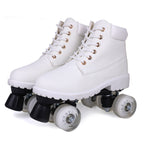 Double Row Skates, Double Row Pulleys, Four-roller Skates, Roller Skating Flashing Wheels