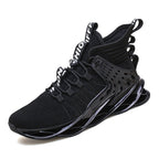 Men's Four Seasons Flyknit Breathable Blade Sole Mid-Top Sneakers