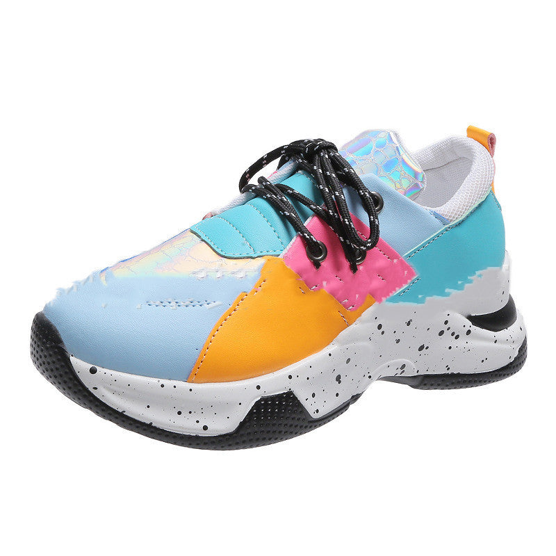 Sports style color matching casual shoes breathable