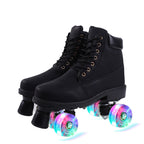 Double Row Skates, Double Row Pulleys, Four-roller Skates, Roller Skating Flashing Wheels