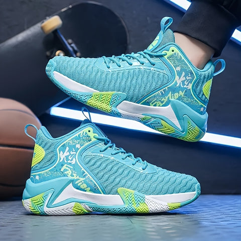 Men's Plus-Size Basketball Sneakers - Comfortable Anti-Slip, Durable for Outdoor Sports