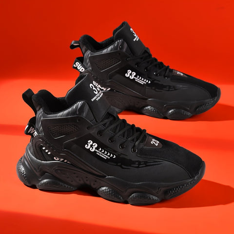 Men's Comfortable Basketball Sneakers - Breathable, Non-Slip, Lace-Up Casual Shoes for All Seasons