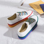 Rainbow White Shoes