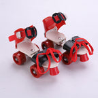 Roller Skates Double Row Pulley Four-wheeled Children's Adjustable Roller Skates