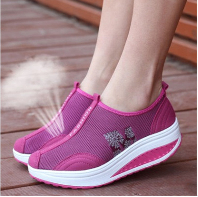 Women's Fashion Casual Mesh Surface Platform Sneakers