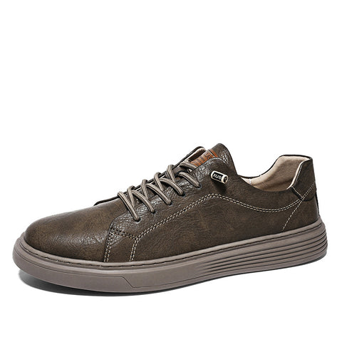 Low-top Men's Shoes Two-layer Cowhide Casual Sneakers