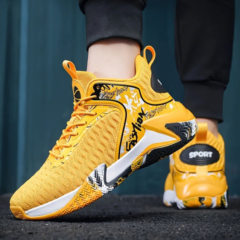 Men's Plus-Size Basketball Sneakers - Comfortable Anti-Slip, Durable for Outdoor Sports