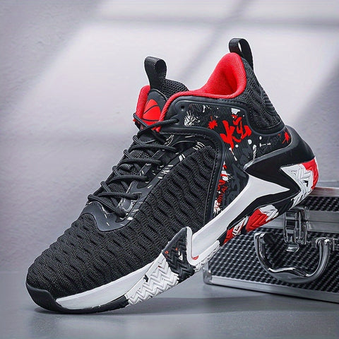 Men's Plus-Size Basketball Sneakers - Comfortable Anti-Slip, Durable for Outdoor Sports