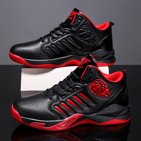 Men's High-Performance Basketball Sneakers - Non-Slip Grip & Durable Construction - Fashion-Forward High Tops for Outdoor Sports Enthusiasts