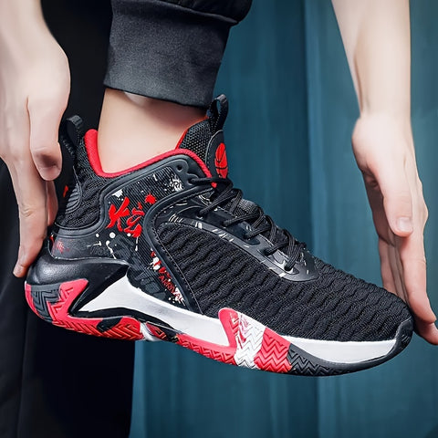 Men's Plus-Size Basketball Sneakers - Comfortable Anti-Slip, Durable for Outdoor Sports