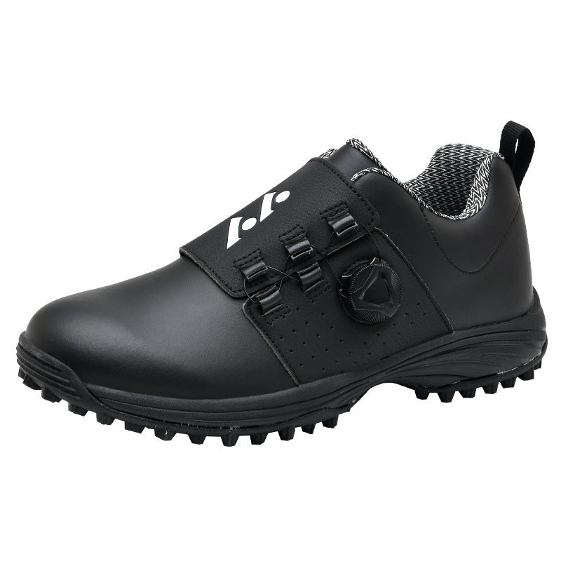 Men's Fashion Golf Sole Casual Automatic Knob Shoelace Nail-free Sneakers Shoes