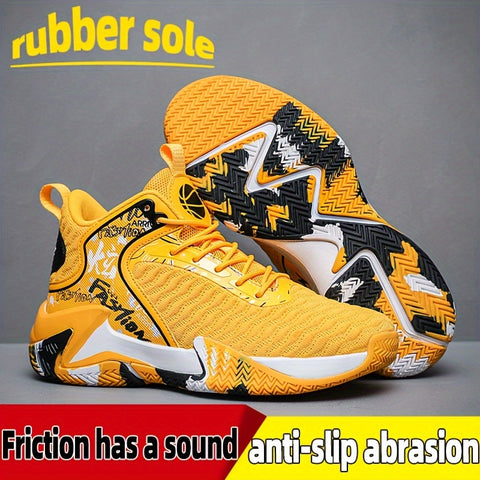 Men's Plus-Size Basketball Sneakers - Comfortable Anti-Slip, Durable for Outdoor Sports