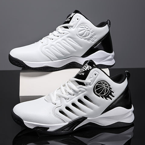Men's High-Performance Basketball Sneakers - Non-Slip Grip & Durable Construction - Fashion-Forward High Tops for Outdoor Sports Enthusiasts