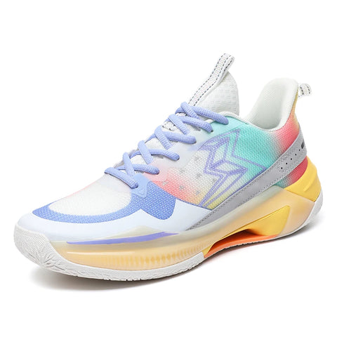 2024 New Fashion Sneaker High Elastic Running Colorful Breathable Flying Woven Men's Basketball Sneakers Shoes