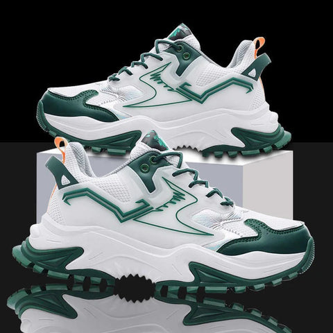 Men's Platform Sports Shoes Comfortable Breathable Running Shoes Retro Basketball Sneakers