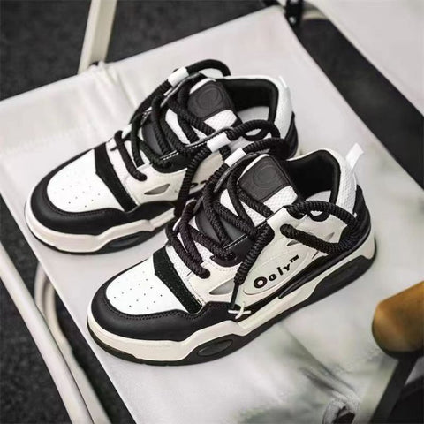 Women's Fashionable Round Toe Muffin Bottom Mid Heel Sneakers