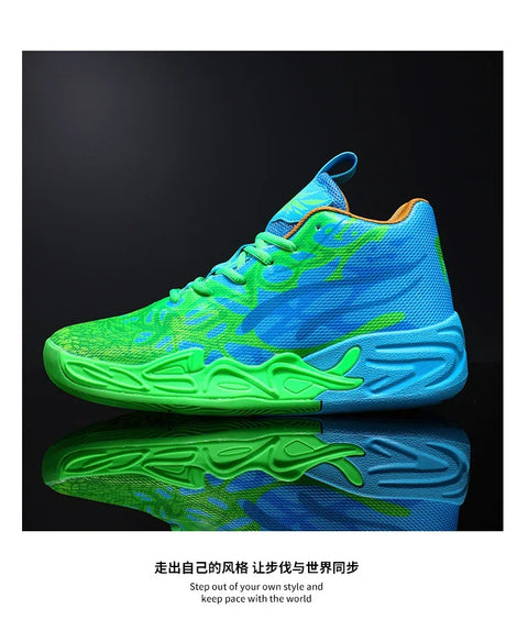 Men's Basketball Shoes Breathable Cushioning Non-Slip Wearable Running Shoes Gym Training Athletic Basketball Sneakers for Women