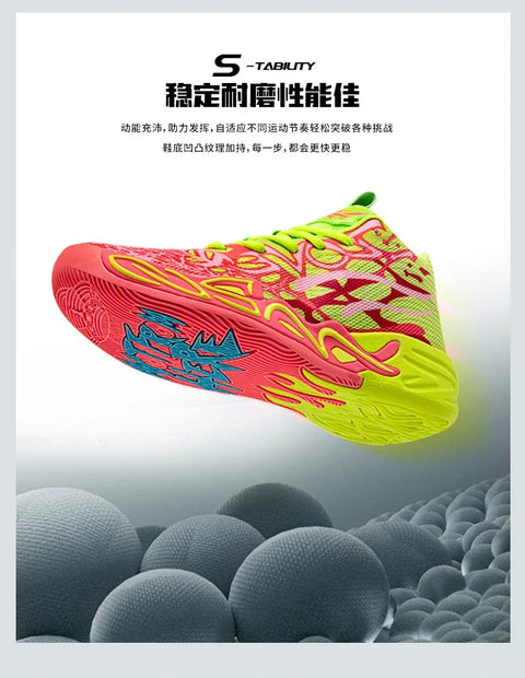 Men's Basketball Shoes Breathable Cushioning Non-Slip Wearable Running Shoes Gym Training Athletic Basketball Sneakers for Women