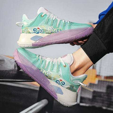 Basketball Shoes Men Breathable Sneakers for Men's Mesh Non-slip Casual Cushioning Shoes Training Athletic Basketball Sneakers