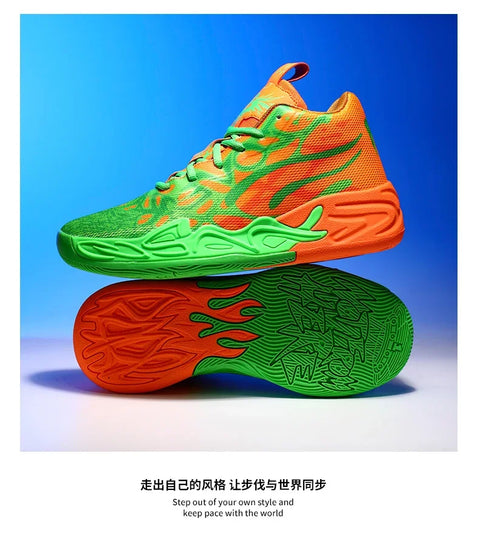 Men's Basketball Shoes Breathable Cushioning Non-Slip Wearable Running Shoes Gym Training Athletic Basketball Sneakers for Women