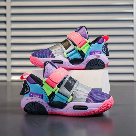 Kids Basketball Shoes Anti-Slip Breathable Lightweight Outdoor Sports Sneakers for Boys Girls Training