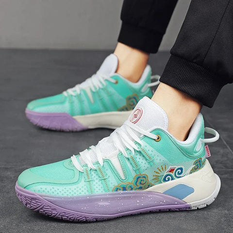 Basketball Shoes Men Breathable Sneakers for Men's Mesh Non-slip Casual Cushioning Shoes Training Athletic Basketball Sneakers