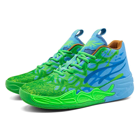 Men's Basketball Shoes Breathable Cushioning Non-Slip Wearable Running Shoes Gym Training Athletic Basketball Sneakers for Women