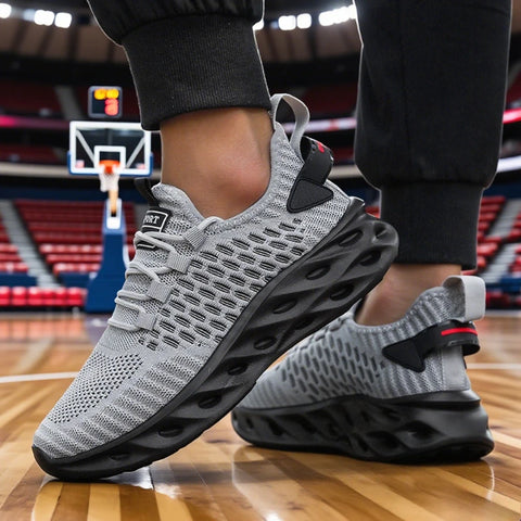 Men's Athletic Basketball Sneakers Bright Yellow Woven Upper Airy Mesh Design Men Shoes Trendy Non-slip Functional Sports Shoes