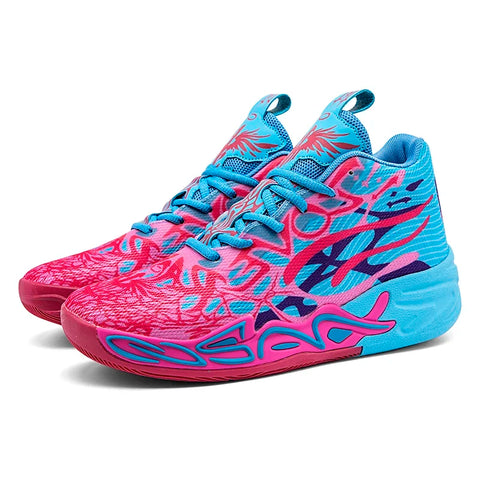 Men's Basketball Shoes Breathable Cushioning Non-Slip Wearable Running Shoes Gym Training Athletic Basketball Sneakers for Women